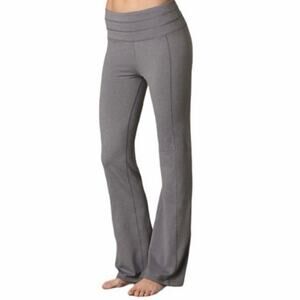 Prana Womens Contour Chakras Flare Knit Leggings Size S Gray Yoga Activewear Gym